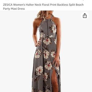 Floral halter dress